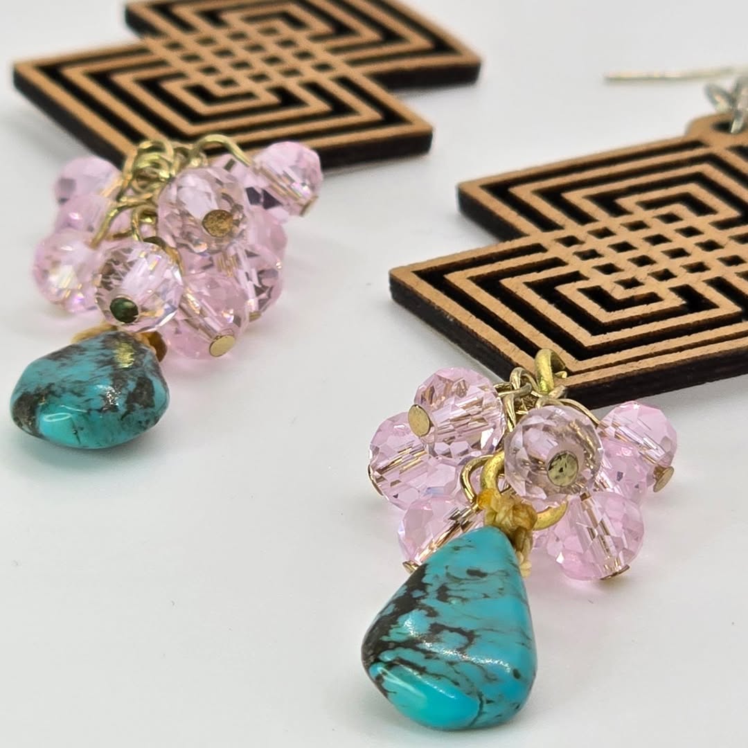 Turquoise Blossom Dangles Thumbnail 1