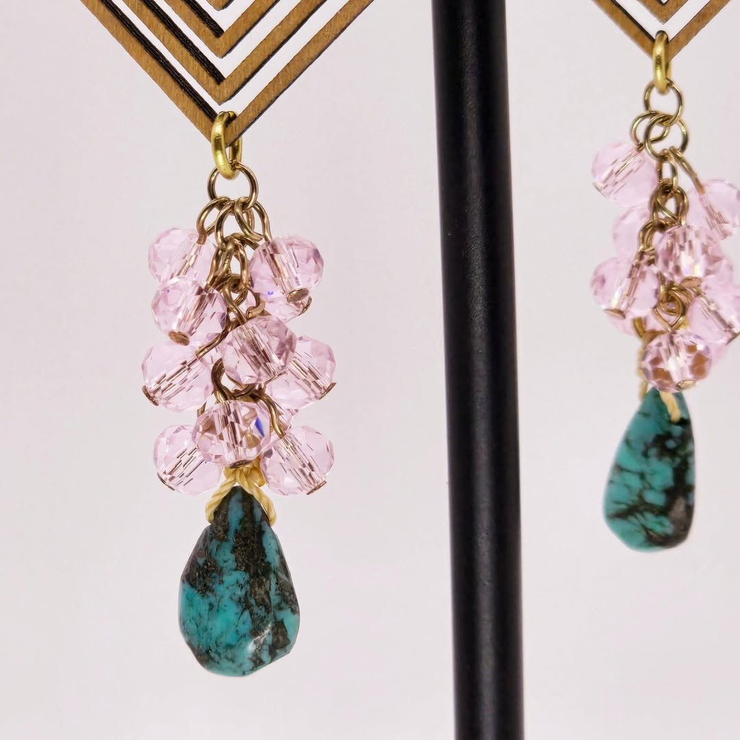 Turquoise Blossom Dangles Thumbnail 2